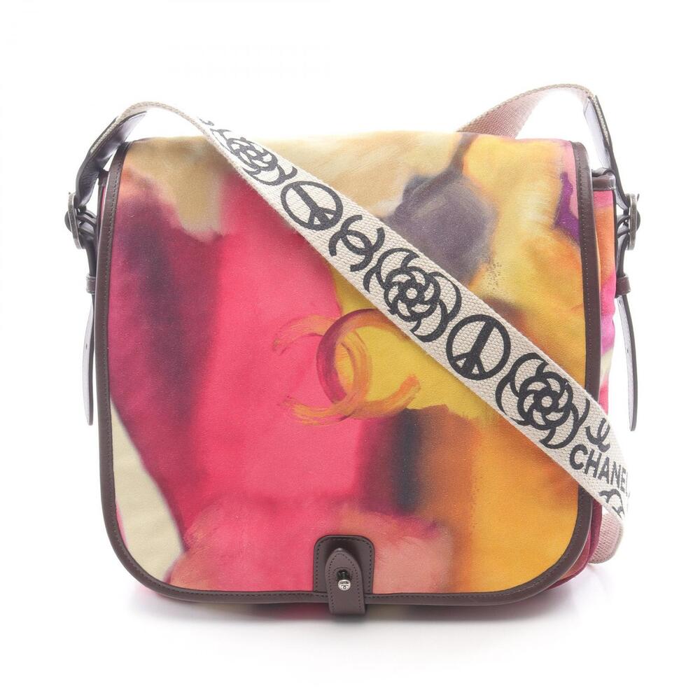 Chanel Coco Mark Shoulder Bag Suede Multicolor